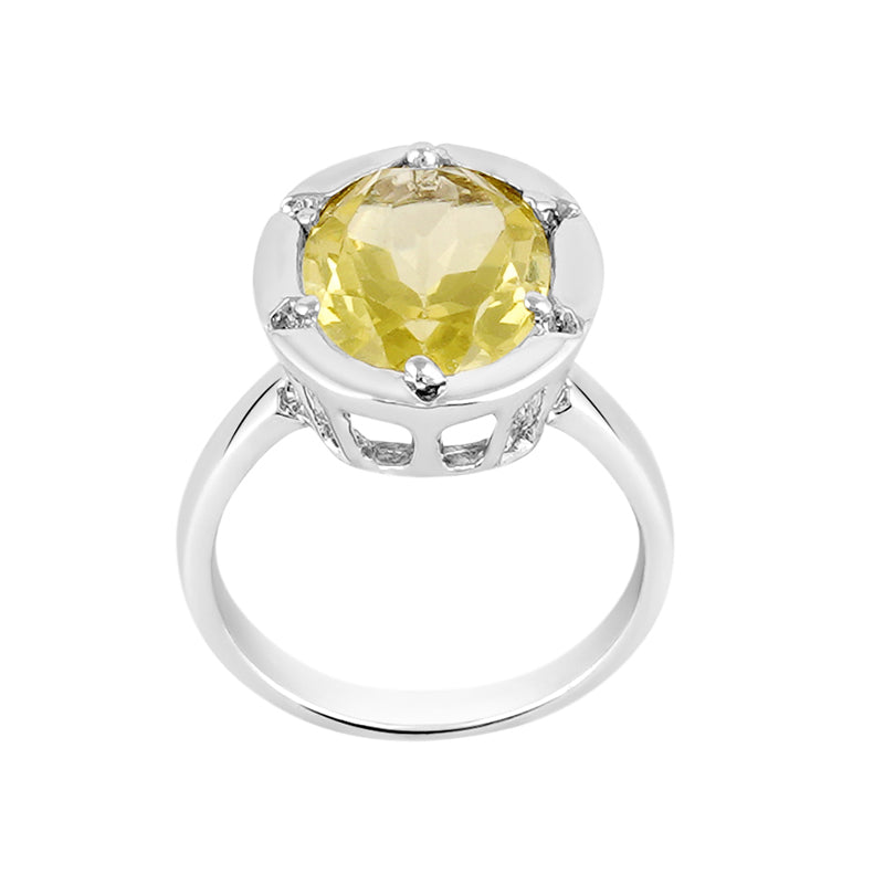 Lemon Topaz Ring in Sterling Silver