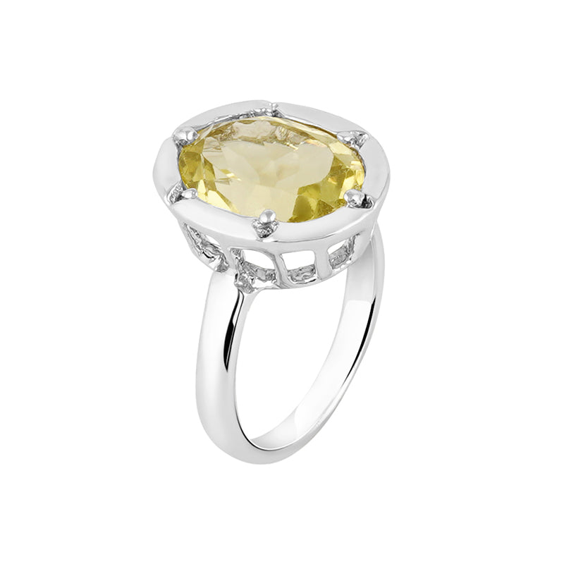 Lemon Topaz Ring in Sterling Silver