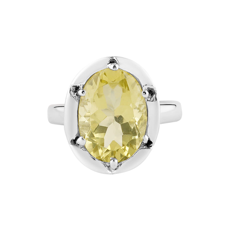 Lemon Topaz Ring in Sterling Silver