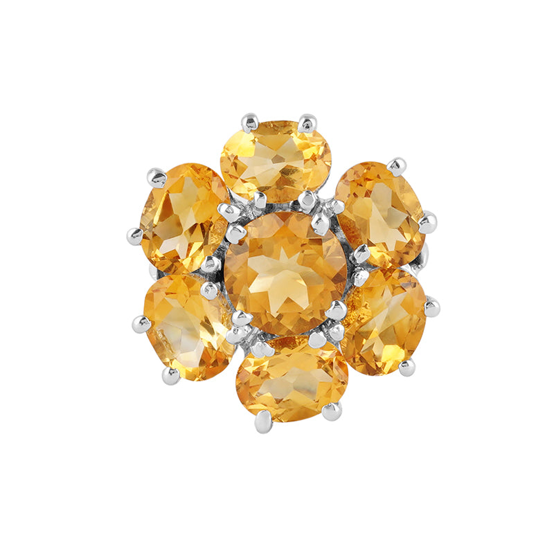 Golden Topaz Ring in Sterling Silver