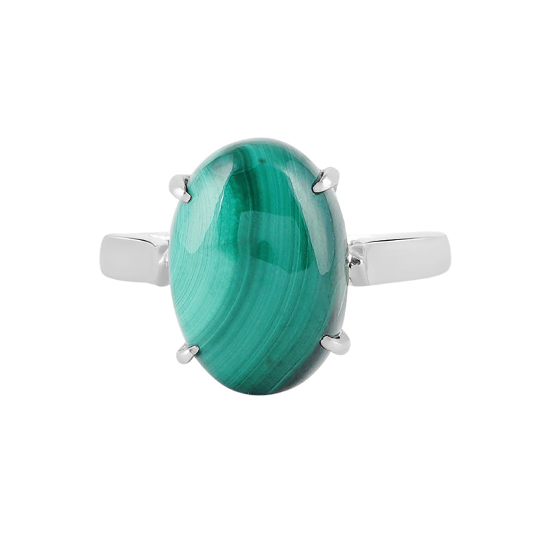 Malachite Ring in Sterling Silver