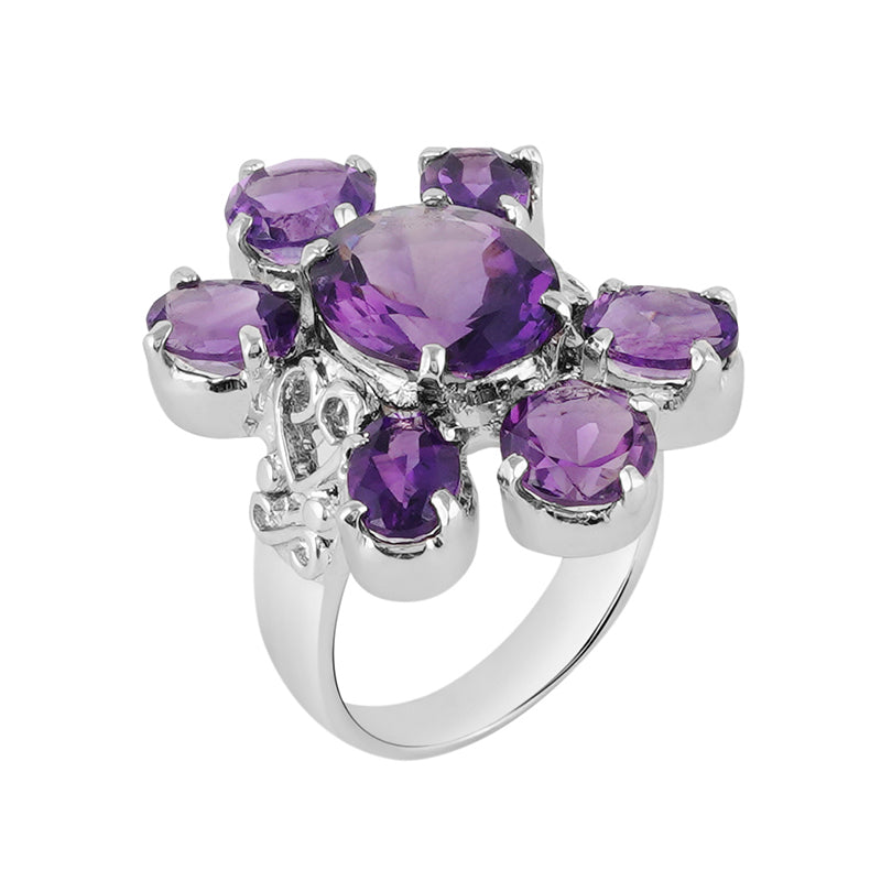 Amethyst Ring in Sterling Silver