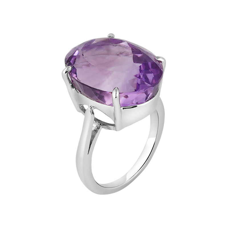 Amethyst Ring in Sterling Silver