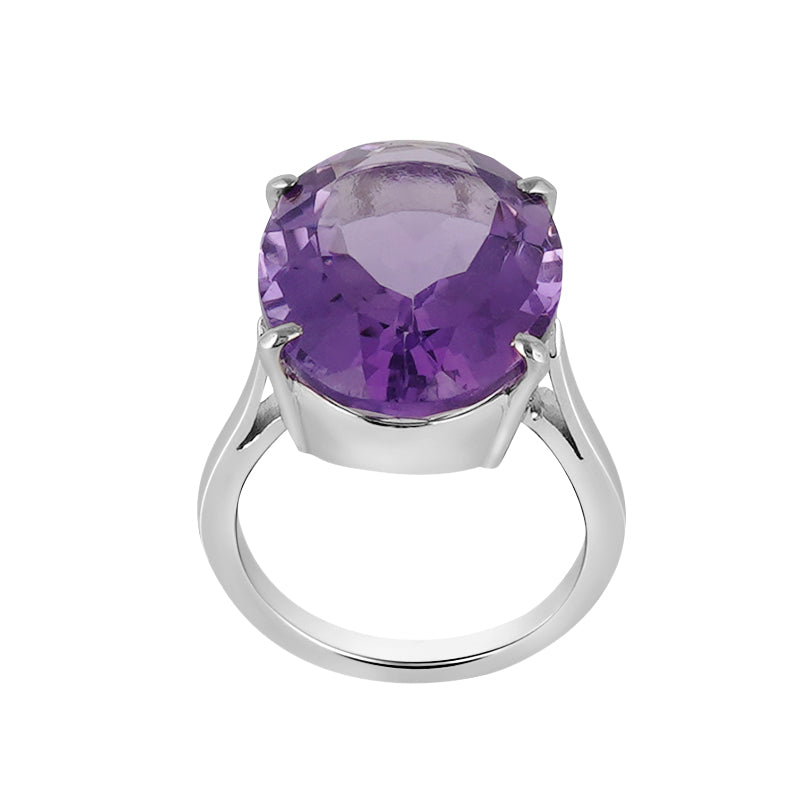 Amethyst Ring in Sterling Silver