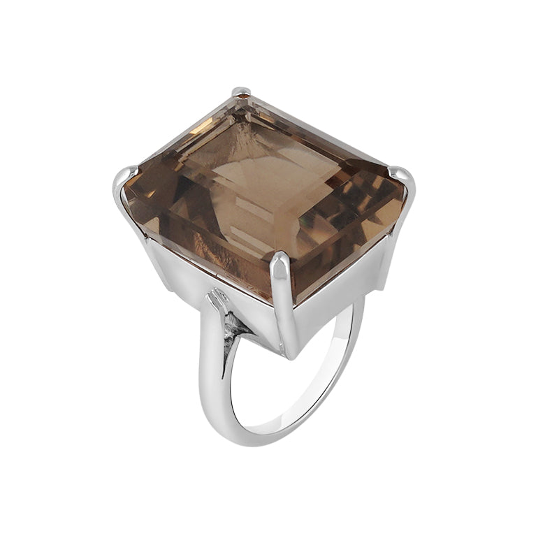 Smokey Topaz Ring in Sterling Silver