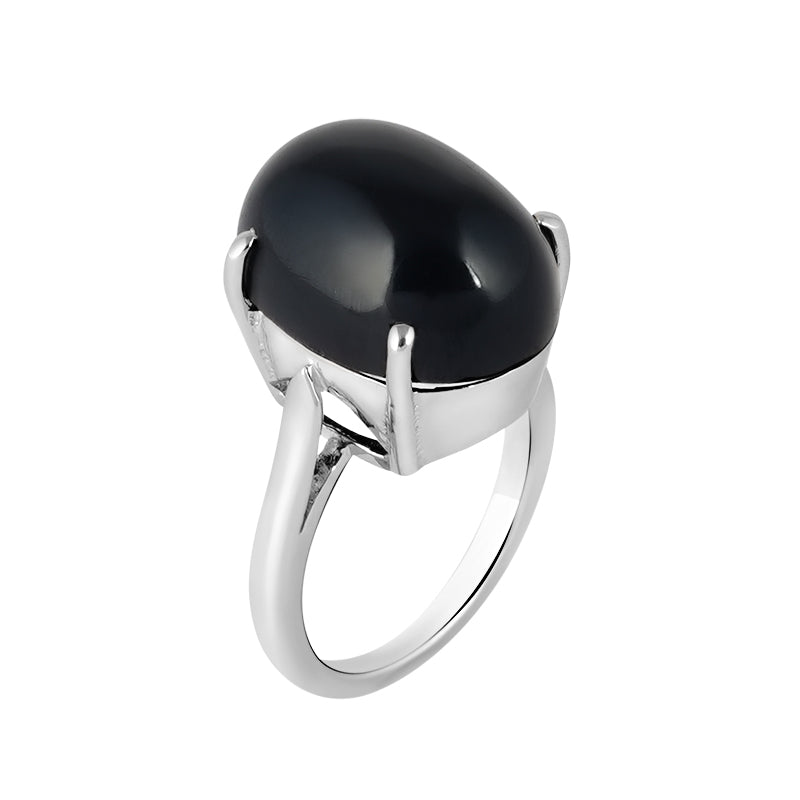 Black Star Ring in Sterling Silver