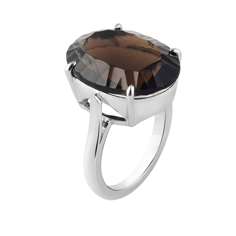 Smokey Topaz Ring in Sterling Silver