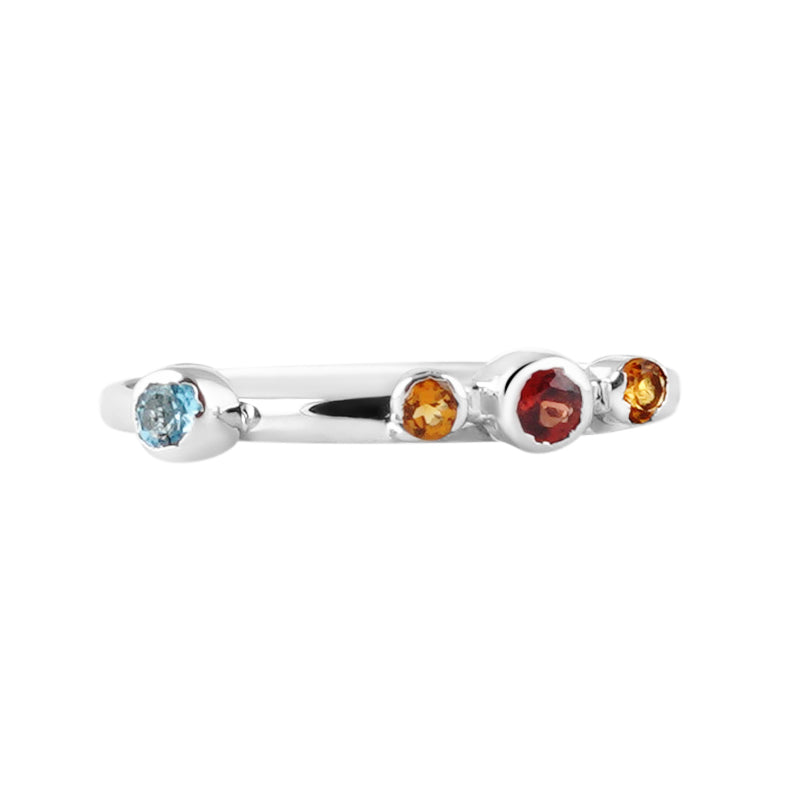 Semi Precious Stone Ring Set in Sterling Silver