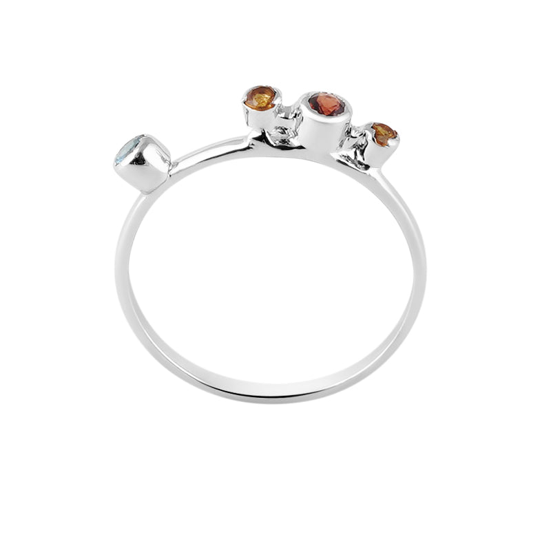 Semi Precious Stone Ring Set in Sterling Silver