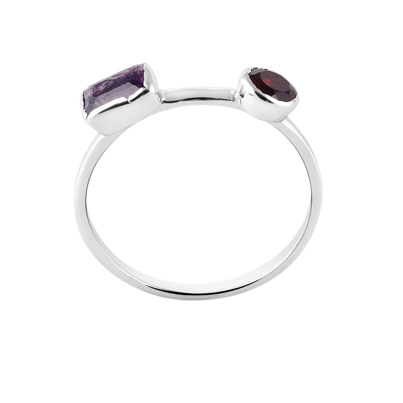 Semi Precious Stone Ring Set in Sterling Silver