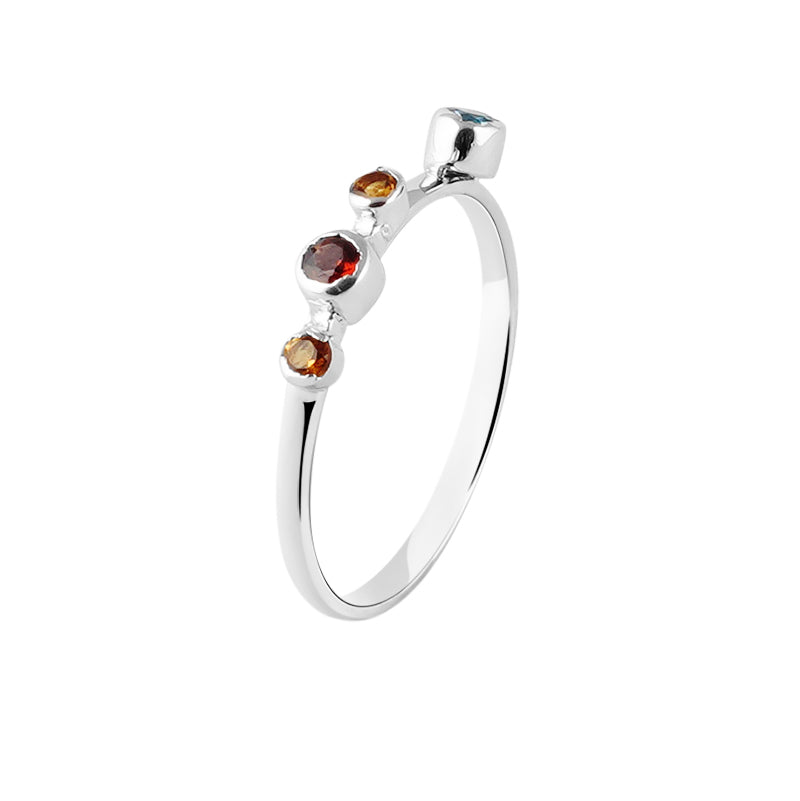 Semi Precious Stone Ring Set in Sterling Silver