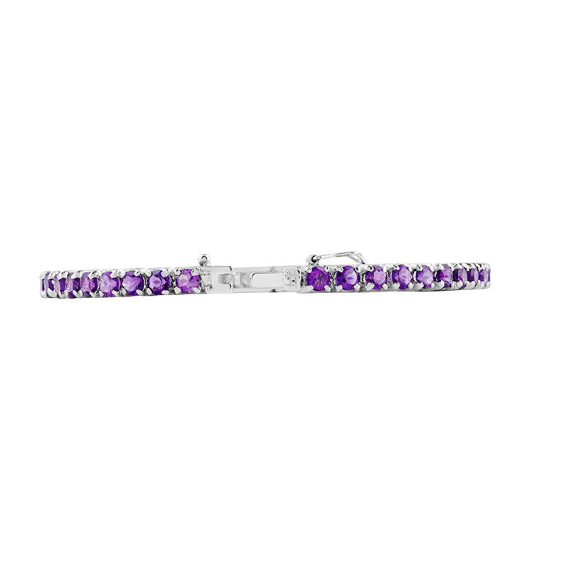 Sterling Silver Amethyst Bangle