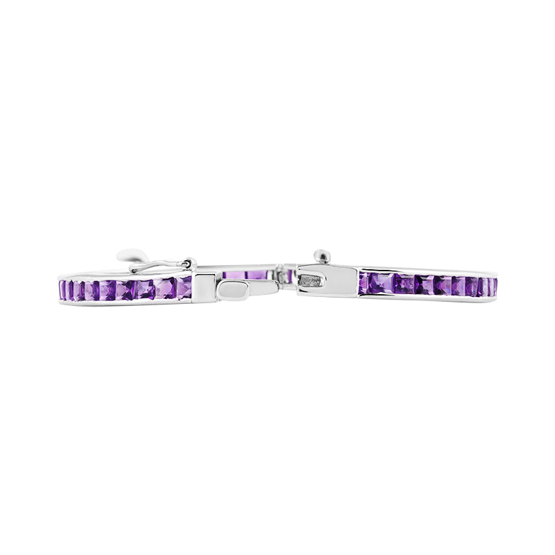 Sterling Silver Chowky Amethyst Bangle