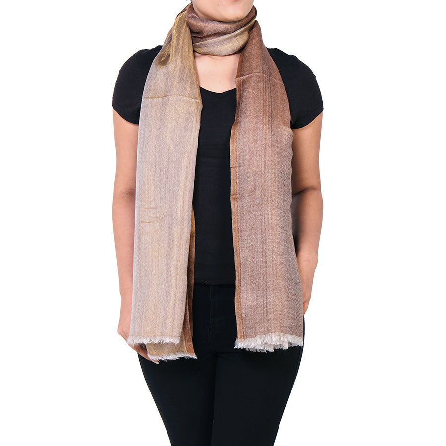 Brown & Bronse Reversible Cashmere Stole