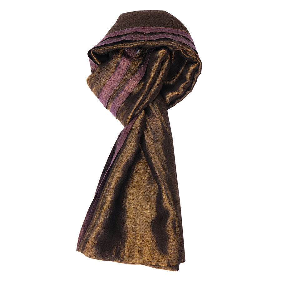 Grape & Bronze Reversible Cashmere Stole