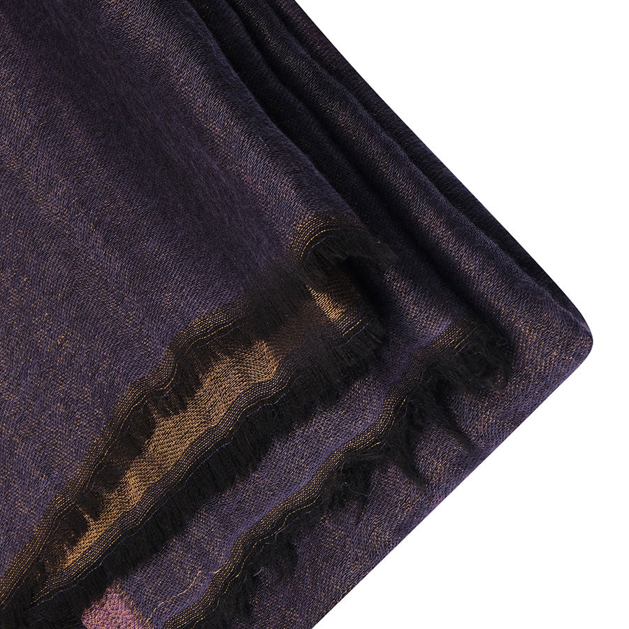 Grape & Bronze Reversible Cashmere Stole