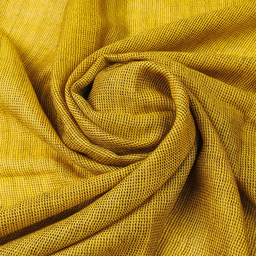 Ocre Khadi Wollen Stole with Corn border