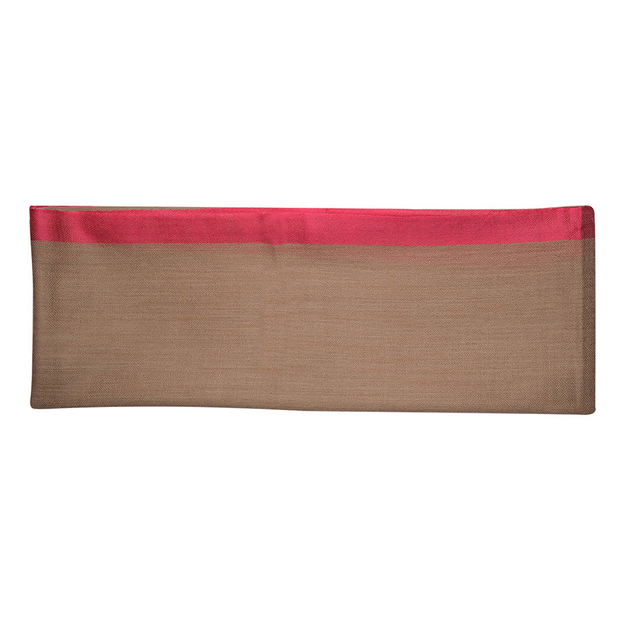 Sepia Cashmere stole in Crimson Silk Border