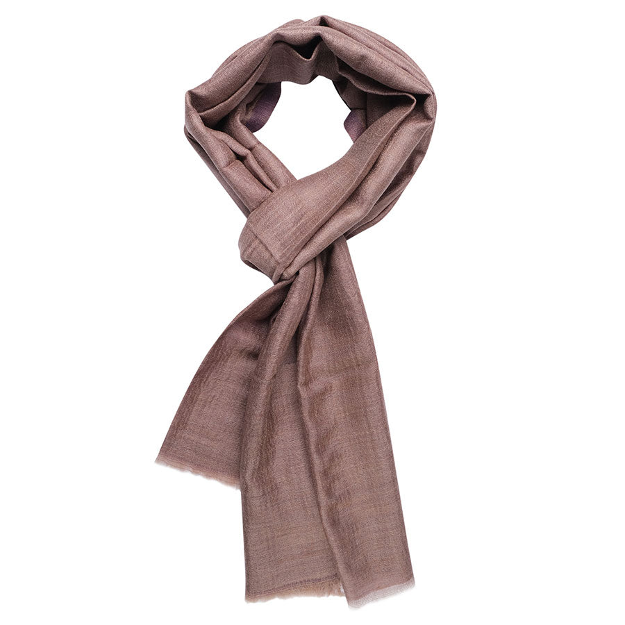 Reversible Cashmere stole in Nude & Lavender