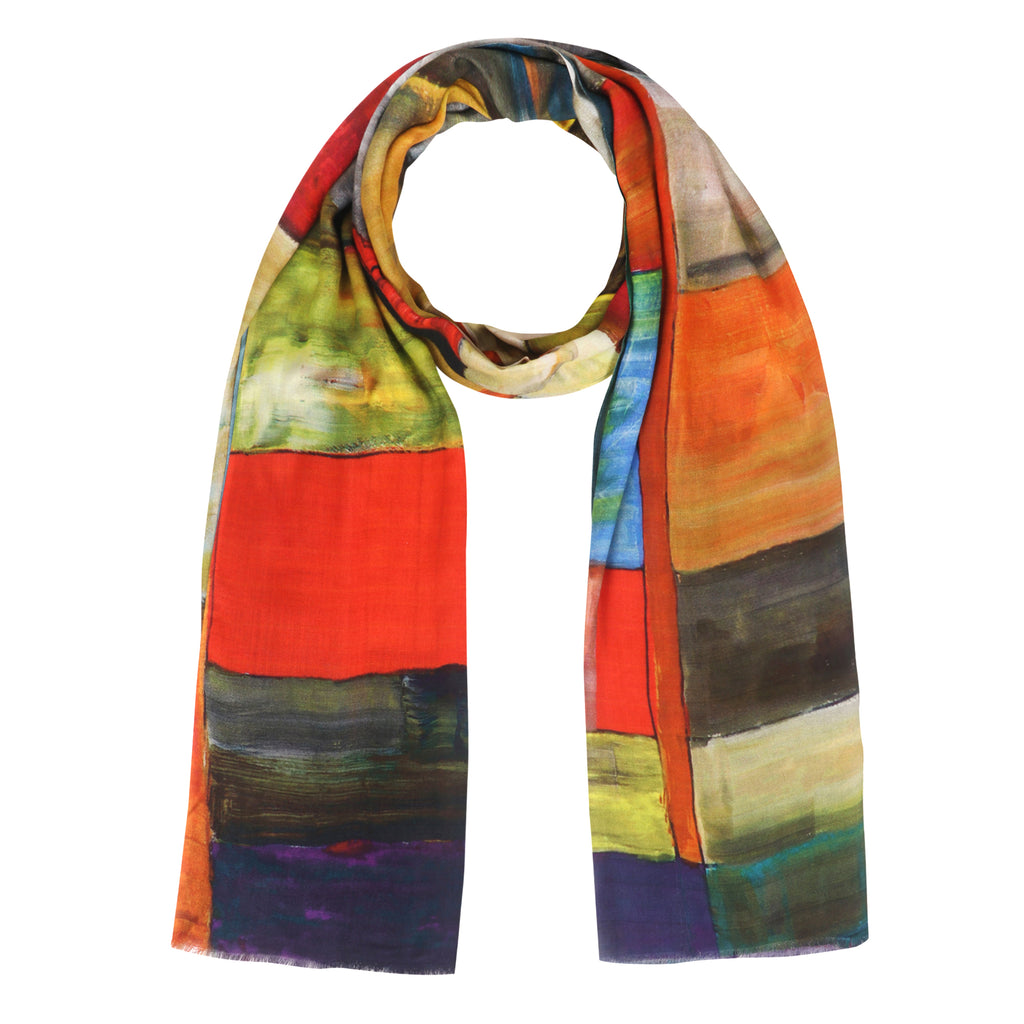 Milk Digital Printed Stole -Abstract Colour Field