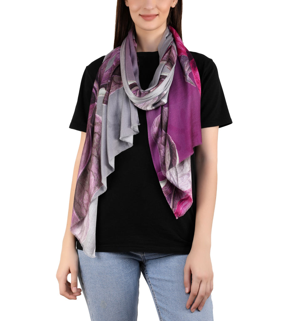 Milk Digital Printed Stole -  Lilly