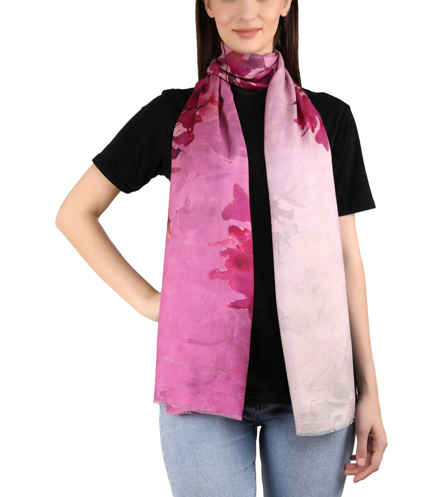 Milk Digital Printed Stole -  Orchid