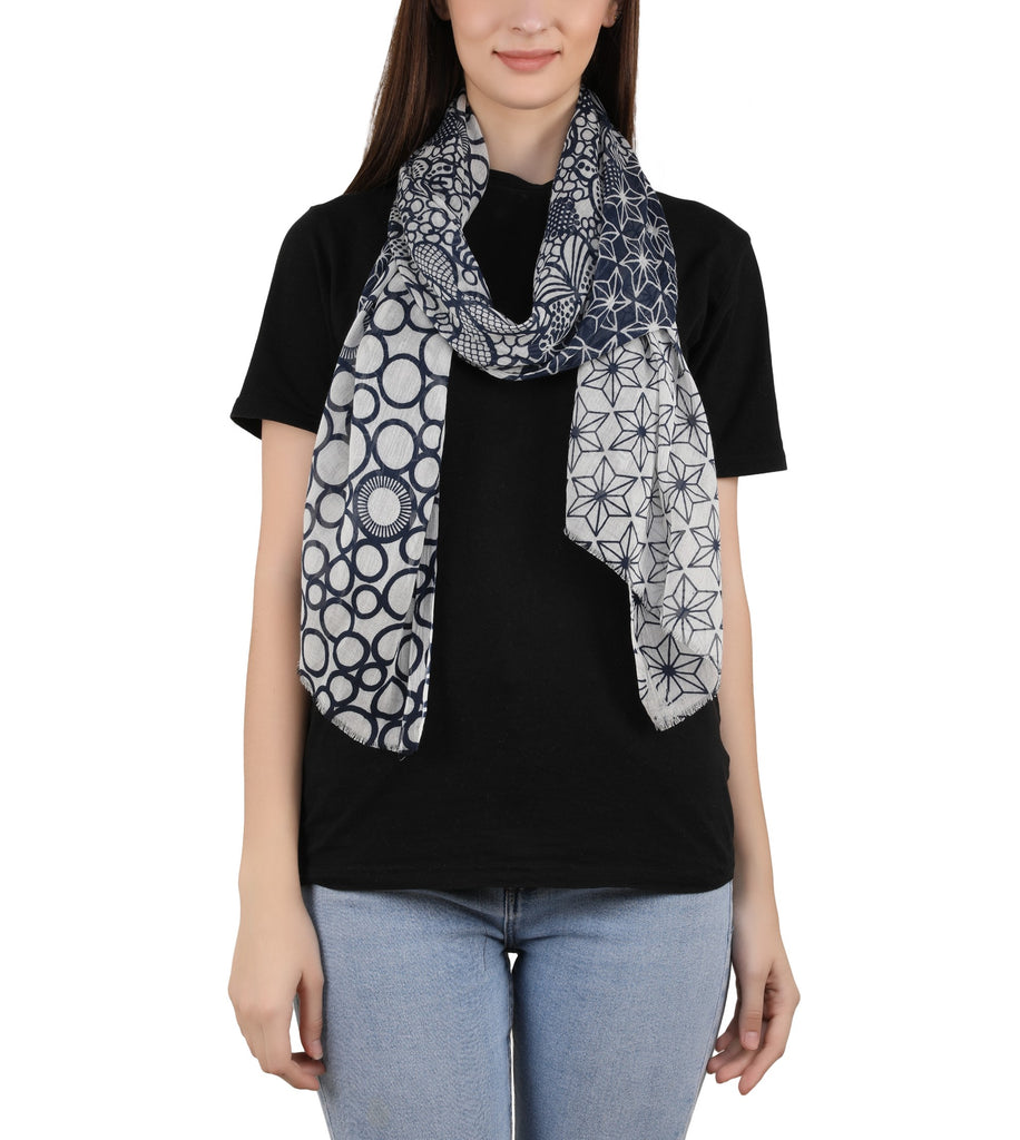 Cotton Digital Printed Stole -  Retro