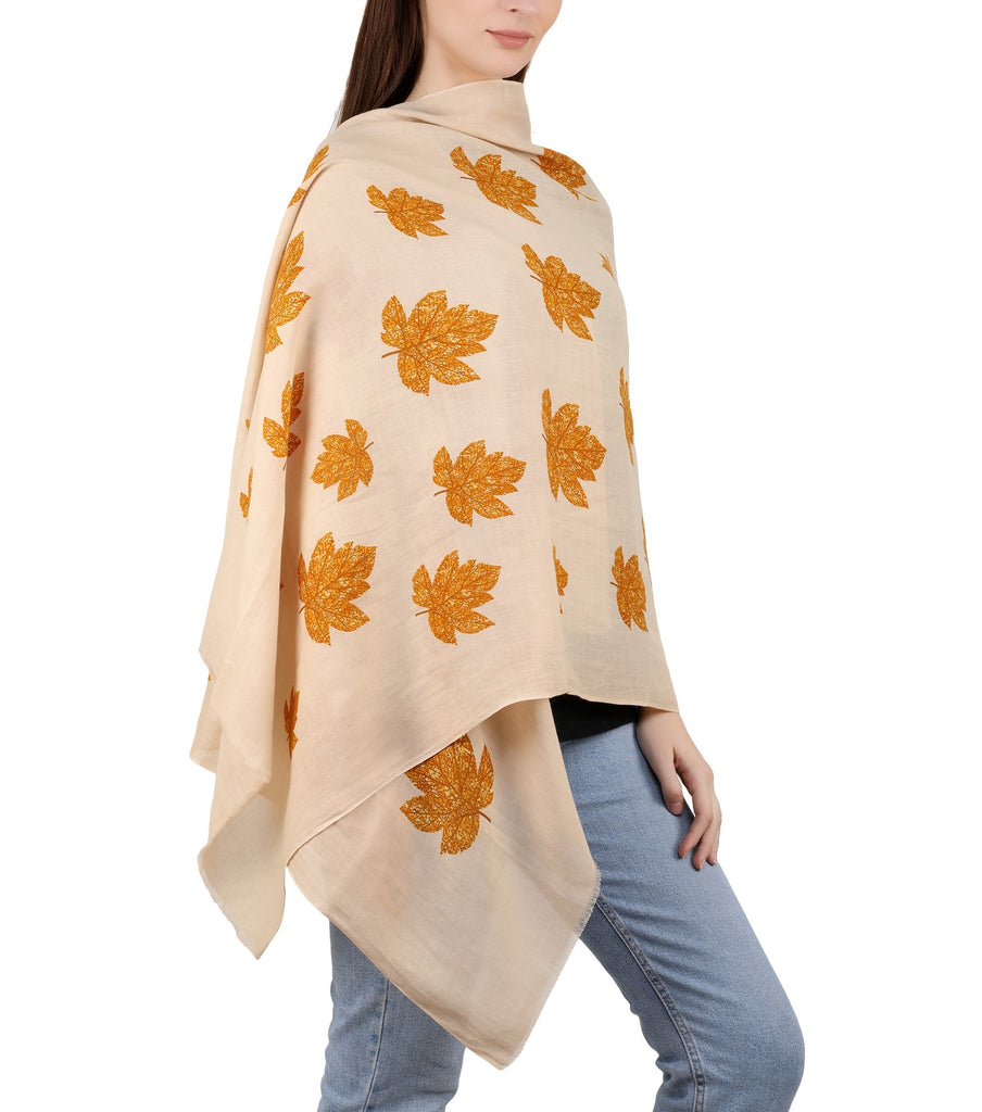 Cotton Screen Printed Stole - Chinar